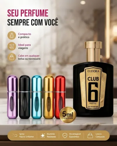 Decante Perfume Edudora 5 ml Clube 6 Prestigie