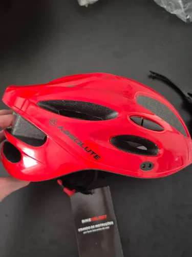 Capacete Absolute Bike Vermelho - Só 2 Usos - Seminovo com Etiqueta