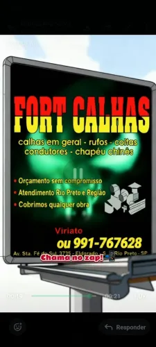 Calhas, telhados, vazamento *