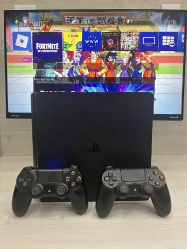 Ps4 Slim + 2 controles + Jogos
