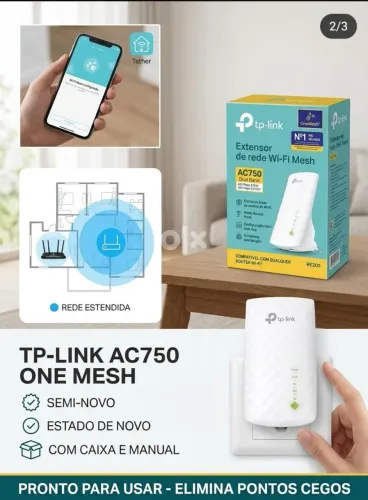 Repetidor/Extensor de sinal wi-fi TP-link RE200 AC750 Dual Band