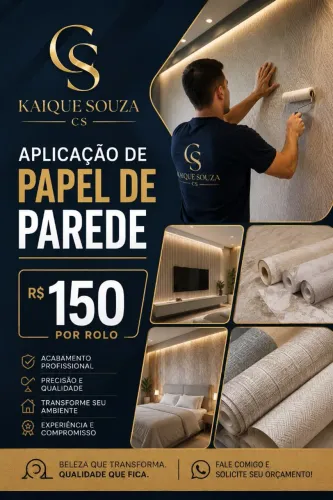 APLICAÇÃO DE PAPEL DE PAREDE