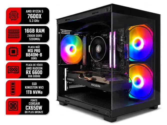 PC GAMER DDR5 AMD 8 meses de uso, avaliado em 8k