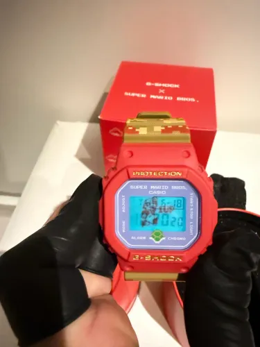Casio G-Shock DW-5600 Super Mario Bros - NOVO, COMPLETO, Edição Limitada
