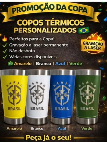 Copo personalizado a laser