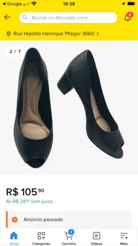 Padre sapato preto N 37 NOVO!