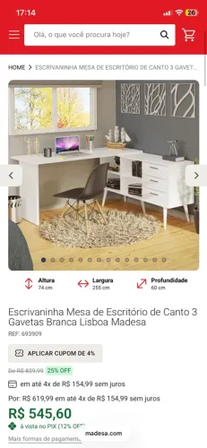 Mesa em L Madesa