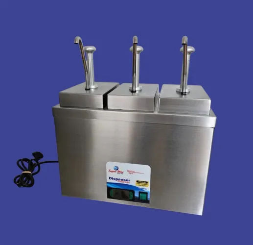 Dispenser de Cobertura Aquecido 3 Bombas 127 V