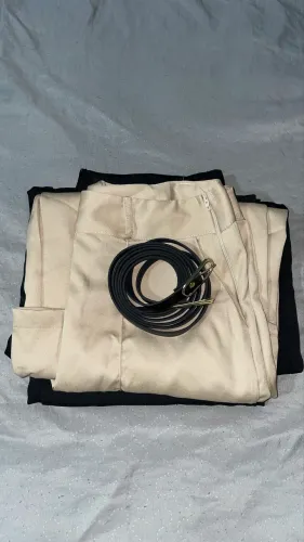 kit 2 calças com cinto feminina Pantalona alfaiataria $180,00 a vista.