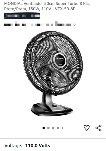 Ventilador de mesa