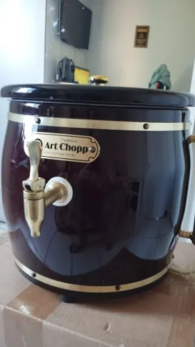 Chopeira Residencial A Gelo Mogno Art Chopp 2 Garrafas, 1 Torneira