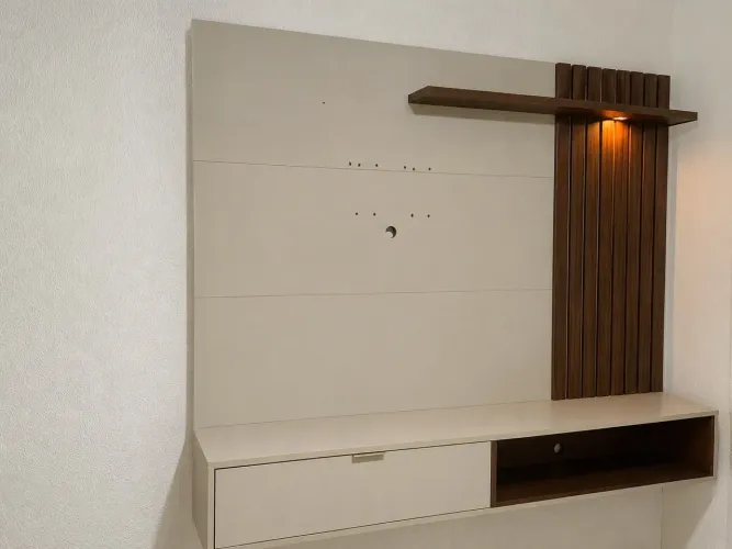  Painel com Led + Mesa de Cabeceira no precinho