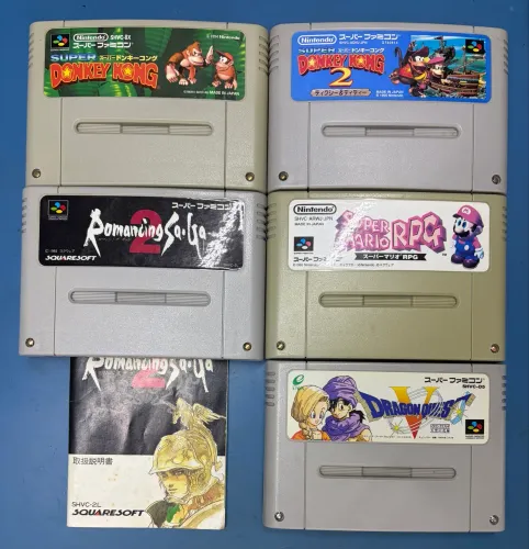 Lote de 5 jogos SNES orig. Jap.