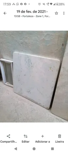 Tampo pra mesa mármore 80×80