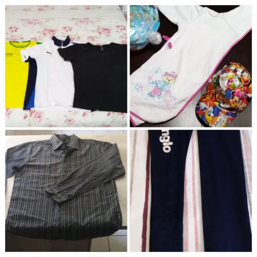 Lote de roupas sapatos e brinquedos