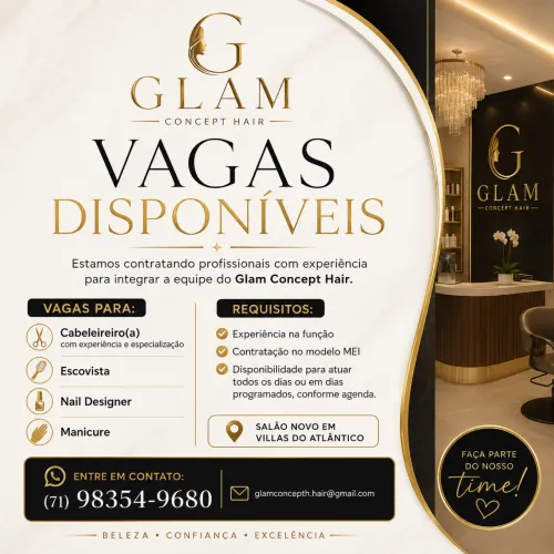 Vaga em salão de beleza