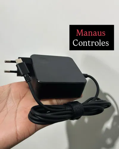 Fonte de Notebook Tipo C 65w - Compatível com Diversas Marcas 