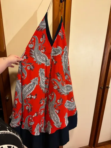 Vestido com Estampa Paisley