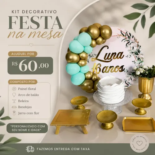 Decoração Festa na Mesa Pegue e monte