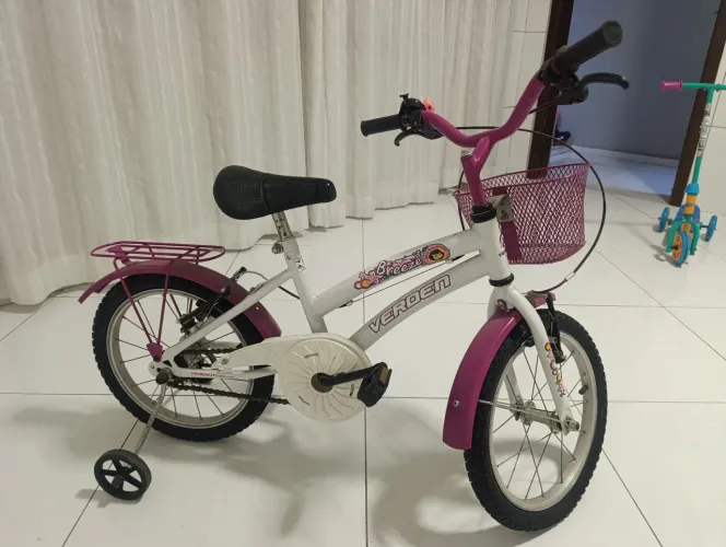 Bicicleta infantil aro 16 menina, impecável!!!