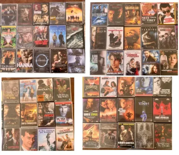 Coleção de 109 DVDs Originais ? Filmes Raros, Blockbusters, Clássicos e Comédias