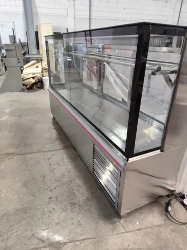Vitrine Estufa Quente 1200mm Aço Inox Lanchonete