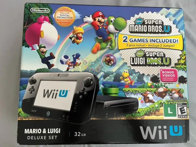Nintendo Wii U desbloqueado com 7 jogos originais 