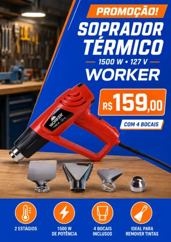 Soprador Térmico 1500W Worker - 127v