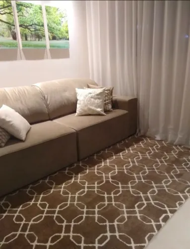 Sofá retrátil em suede com 2,50m
