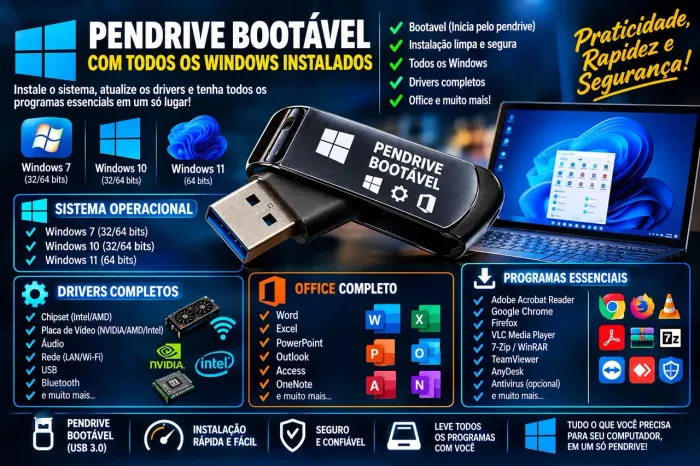 Pendrive 32 gb novo 3 meses de garantia