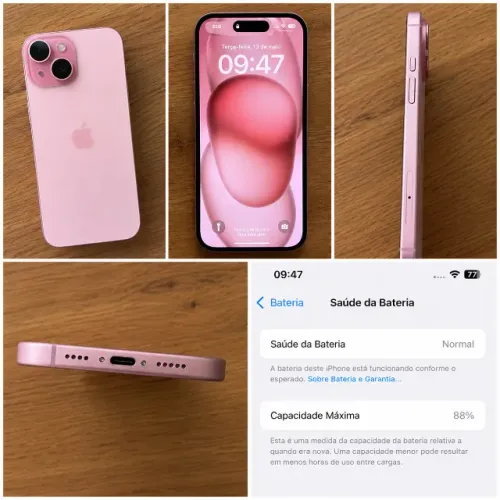 iPhone 15 rosa (o mais novo da OLX) Impecável !!!