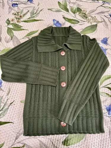 Blusa de Tricô Feminina Verde Musgo