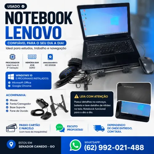 Notebook Lenovo com Windows 10, Só Usar (LEIA A DESCRIÇÃO)