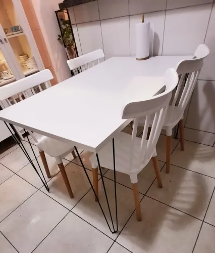 Mesa de jantar, pés hairpin (somente a mesa)