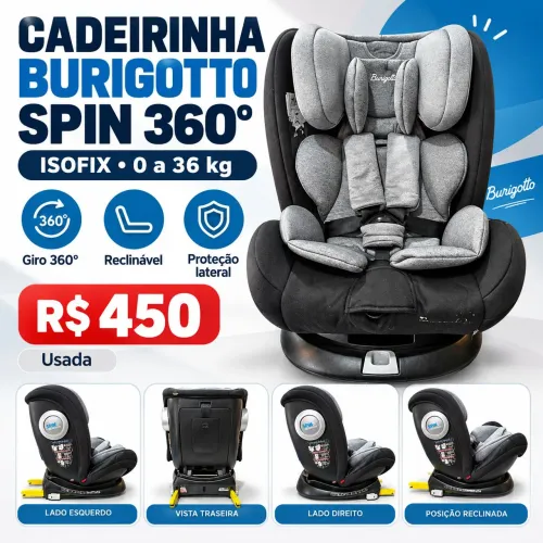 Cadeirinha Burigotto Spin ISOFIX 360° - 0 a 36 kg