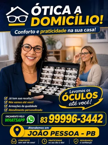 Óculos de grau atendimento a domicílio