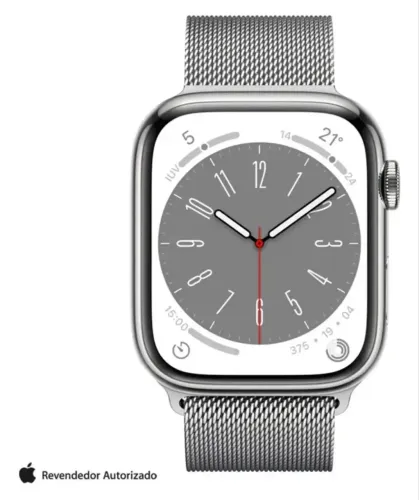 Apple Watch Series 8 Gps 41mm Com Pulseira Esportiva Midnight
