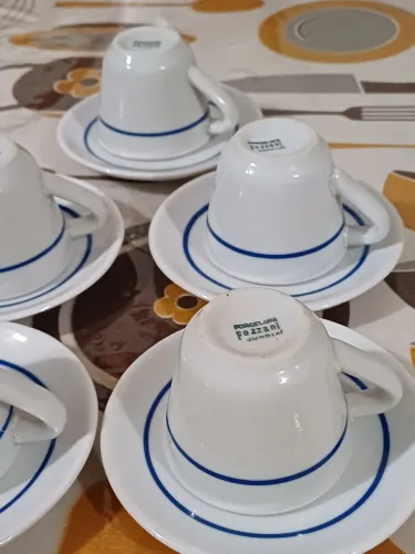 Jogo de cafezinho antigo porcelana pozzani
