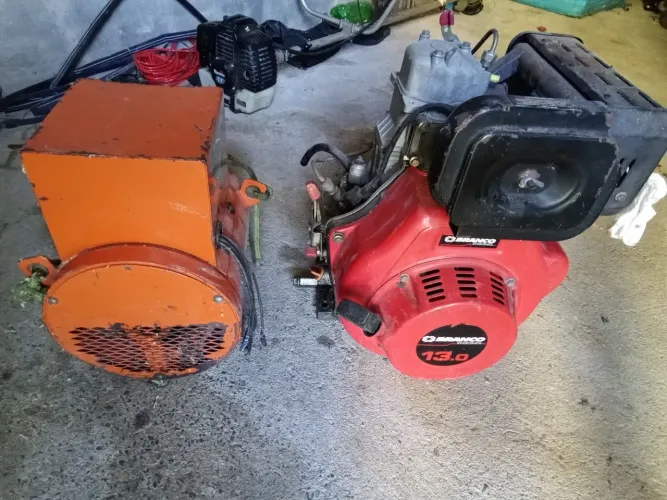 Vendo motor motor diesel 13hp + gerador 7,5 kva