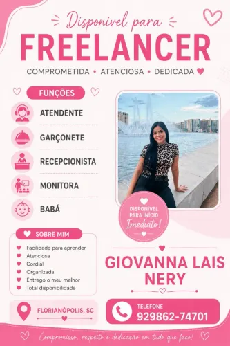 Disponível pra freelancer.