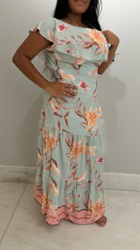 Vestido longo floral 