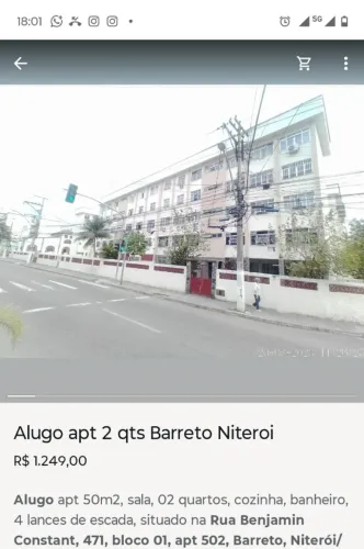 ALUGO APARTAMENTO 2 QUARTOS SANTANA NITERÓI, ESCELENTE LOCALIZAÇÃO...CORRAii R$ 1.500,00 .