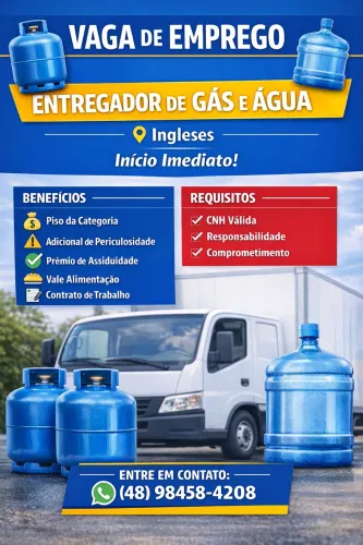 Vaga entregador de gás 