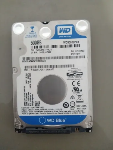 HD WD 500gb 2.5 pol p/Notbook com ssd union memory 