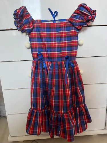 Vestido quadrilha 8/10 anos