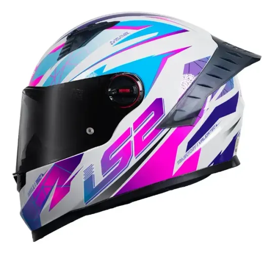 Capacete LS2 FF358 pro draze rosa air line lançamento
