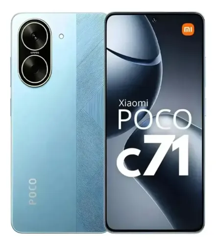 Celular Poco C71 Cores Disponíveis Blue e Black 4GB de RAM 128 GB ROM