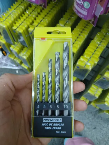 Kit 5 brocas para furadeira ferro /metal