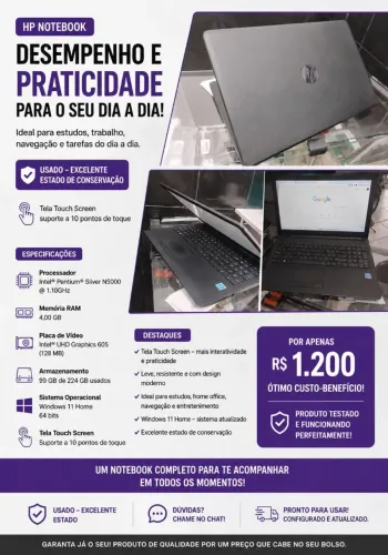 Notebook hp - leia a descrição