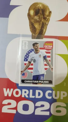 Figurinha Extra Sticker Christian Pulisic EUA - Panini Copa do Mundo 2026